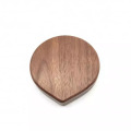 round Women beauty Wood hand Pocket Mirror